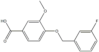 4-[(3-fluorophenyl)methoxy]-3-methoxybenzoic acid 结构式