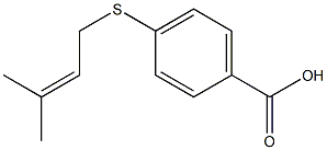 4-[(3-methylbut-2-en-1-yl)sulfanyl]benzoic acid 结构式