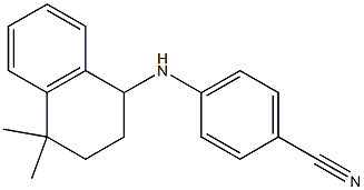 4-[(4,4-dimethyl-1,2,3,4-tetrahydronaphthalen-1-yl)amino]benzonitrile 结构式