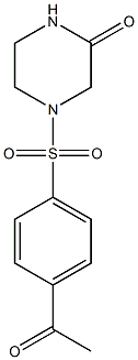 4-[(4-acetylbenzene)sulfonyl]piperazin-2-one 结构式