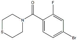 4-[(4-bromo-2-fluorophenyl)carbonyl]thiomorpholine 结构式