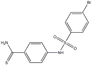 4-[(4-bromobenzene)sulfonamido]benzene-1-carbothioamide 结构式