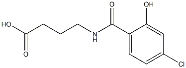 4-[(4-chloro-2-hydroxybenzoyl)amino]butanoic acid 结构式