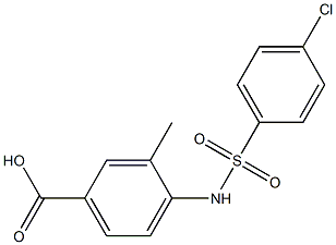 4-[(4-chlorobenzene)sulfonamido]-3-methylbenzoic acid 结构式