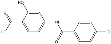 4-[(4-chlorobenzoyl)amino]-2-hydroxybenzoic acid 结构式