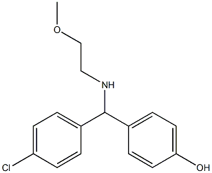 4-[(4-chlorophenyl)[(2-methoxyethyl)amino]methyl]phenol 结构式