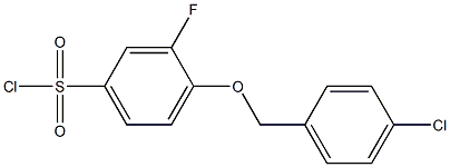 4-[(4-chlorophenyl)methoxy]-3-fluorobenzene-1-sulfonyl chloride 结构式