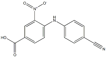 4-[(4-cyanophenyl)amino]-3-nitrobenzoic acid 结构式