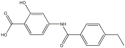 4-[(4-ethylbenzene)amido]-2-hydroxybenzoic acid 结构式