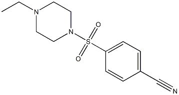 4-[(4-ethylpiperazin-1-yl)sulfonyl]benzonitrile 结构式
