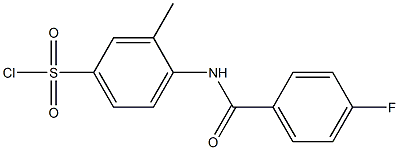 4-[(4-fluorobenzene)amido]-3-methylbenzene-1-sulfonyl chloride 结构式