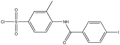 4-[(4-iodobenzene)amido]-3-methylbenzene-1-sulfonyl chloride 结构式