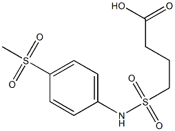 4-[(4-methanesulfonylphenyl)sulfamoyl]butanoic acid 结构式