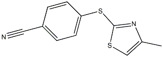 4-[(4-methyl-1,3-thiazol-2-yl)sulfanyl]benzonitrile 结构式