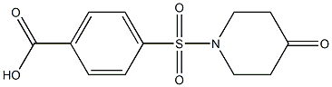 4-[(4-oxopiperidin-1-yl)sulfonyl]benzoic acid 结构式