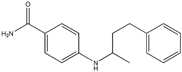 4-[(4-phenylbutan-2-yl)amino]benzamide 结构式