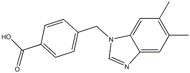 4-[(5,6-dimethyl-1H-1,3-benzodiazol-1-yl)methyl]benzoic acid 结构式