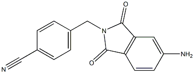 4-[(5-amino-1,3-dioxo-2,3-dihydro-1H-isoindol-2-yl)methyl]benzonitrile 结构式