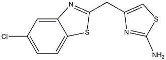 4-[(5-chloro-1,3-benzothiazol-2-yl)methyl]-1,3-thiazol-2-amine 结构式