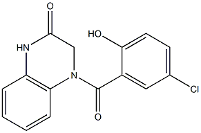 4-[(5-chloro-2-hydroxyphenyl)carbonyl]-1,2,3,4-tetrahydroquinoxalin-2-one 结构式