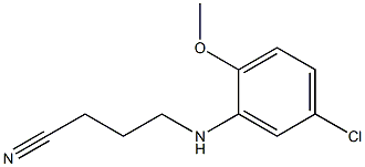 4-[(5-chloro-2-methoxyphenyl)amino]butanenitrile 结构式