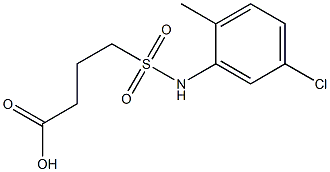 4-[(5-chloro-2-methylphenyl)sulfamoyl]butanoic acid 结构式