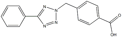 4-[(5-phenyl-2H-1,2,3,4-tetrazol-2-yl)methyl]benzoic acid 结构式