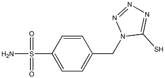 4-[(5-sulfanyl-1H-1,2,3,4-tetrazol-1-yl)methyl]benzene-1-sulfonamide 结构式