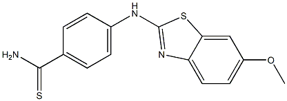 4-[(6-methoxy-1,3-benzothiazol-2-yl)amino]benzene-1-carbothioamide 结构式