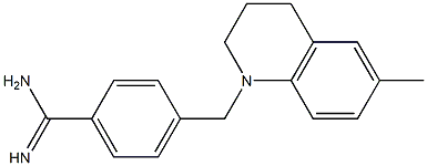 4-[(6-methyl-1,2,3,4-tetrahydroquinolin-1-yl)methyl]benzene-1-carboximidamide 结构式