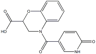 4-[(6-oxo-1,6-dihydropyridin-3-yl)carbonyl]-3,4-dihydro-2H-1,4-benzoxazine-2-carboxylic acid 结构式