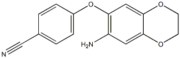 4-[(7-amino-2,3-dihydro-1,4-benzodioxin-6-yl)oxy]benzonitrile 结构式
