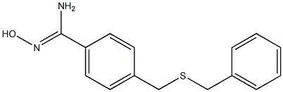 4-[(benzylsulfanyl)methyl]-N'-hydroxybenzene-1-carboximidamide 结构式