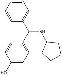 4-[(cyclopentylamino)(phenyl)methyl]phenol 结构式