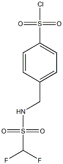 4-[(difluoromethane)sulfonamidomethyl]benzene-1-sulfonyl chloride 结构式