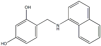 4-[(naphthalen-1-ylamino)methyl]benzene-1,3-diol 结构式