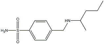 4-[(pentan-2-ylamino)methyl]benzene-1-sulfonamide 结构式