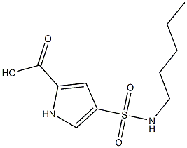 4-[(pentylamino)sulfonyl]-1H-pyrrole-2-carboxylic acid 结构式