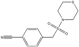 4-[(thiomorpholine-4-sulfonyl)methyl]benzonitrile 结构式