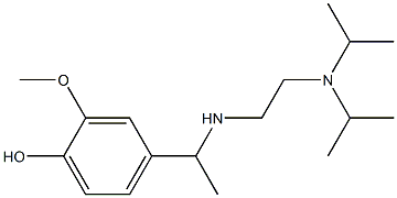 4-[1-({2-[bis(propan-2-yl)amino]ethyl}amino)ethyl]-2-methoxyphenol 结构式