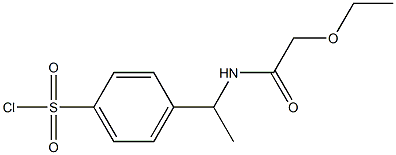 4-[1-(2-ethoxyacetamido)ethyl]benzene-1-sulfonyl chloride 结构式