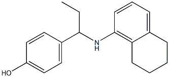 4-[1-(5,6,7,8-tetrahydronaphthalen-1-ylamino)propyl]phenol 结构式