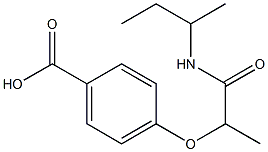 4-[1-(butan-2-ylcarbamoyl)ethoxy]benzoic acid 结构式