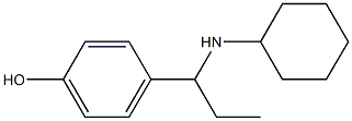 4-[1-(cyclohexylamino)propyl]phenol 结构式