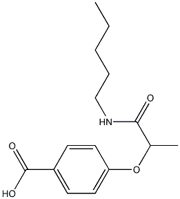 4-[1-(pentylcarbamoyl)ethoxy]benzoic acid 结构式