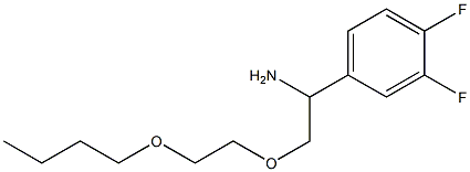 4-[1-amino-2-(2-butoxyethoxy)ethyl]-1,2-difluorobenzene 结构式