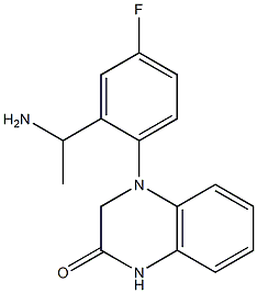 4-[2-(1-aminoethyl)-4-fluorophenyl]-1,2,3,4-tetrahydroquinoxalin-2-one 结构式