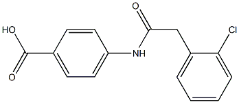 4-[2-(2-chlorophenyl)acetamido]benzoic acid 结构式