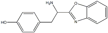 4-[2-amino-2-(1,3-benzoxazol-2-yl)ethyl]phenol 结构式