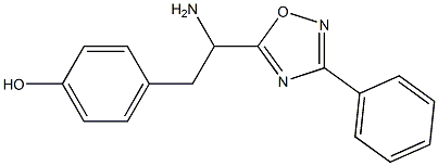 4-[2-amino-2-(3-phenyl-1,2,4-oxadiazol-5-yl)ethyl]phenol 结构式